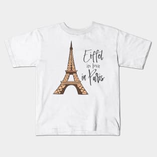 Eiffel in Love in Paris Kids T-Shirt